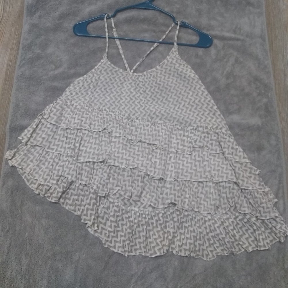 Boho ruffle tank top